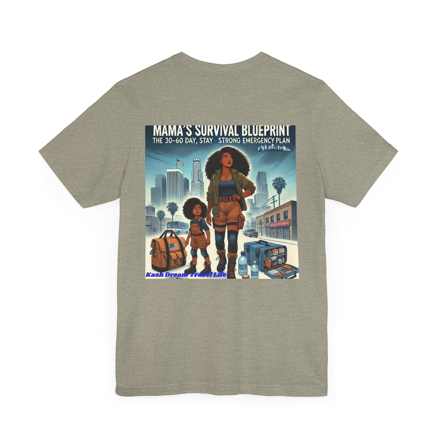 Mama's Survival Blueprint Tee - Unisex Short Sleeve Shirt for Strong Moms - Emergency Planning Design