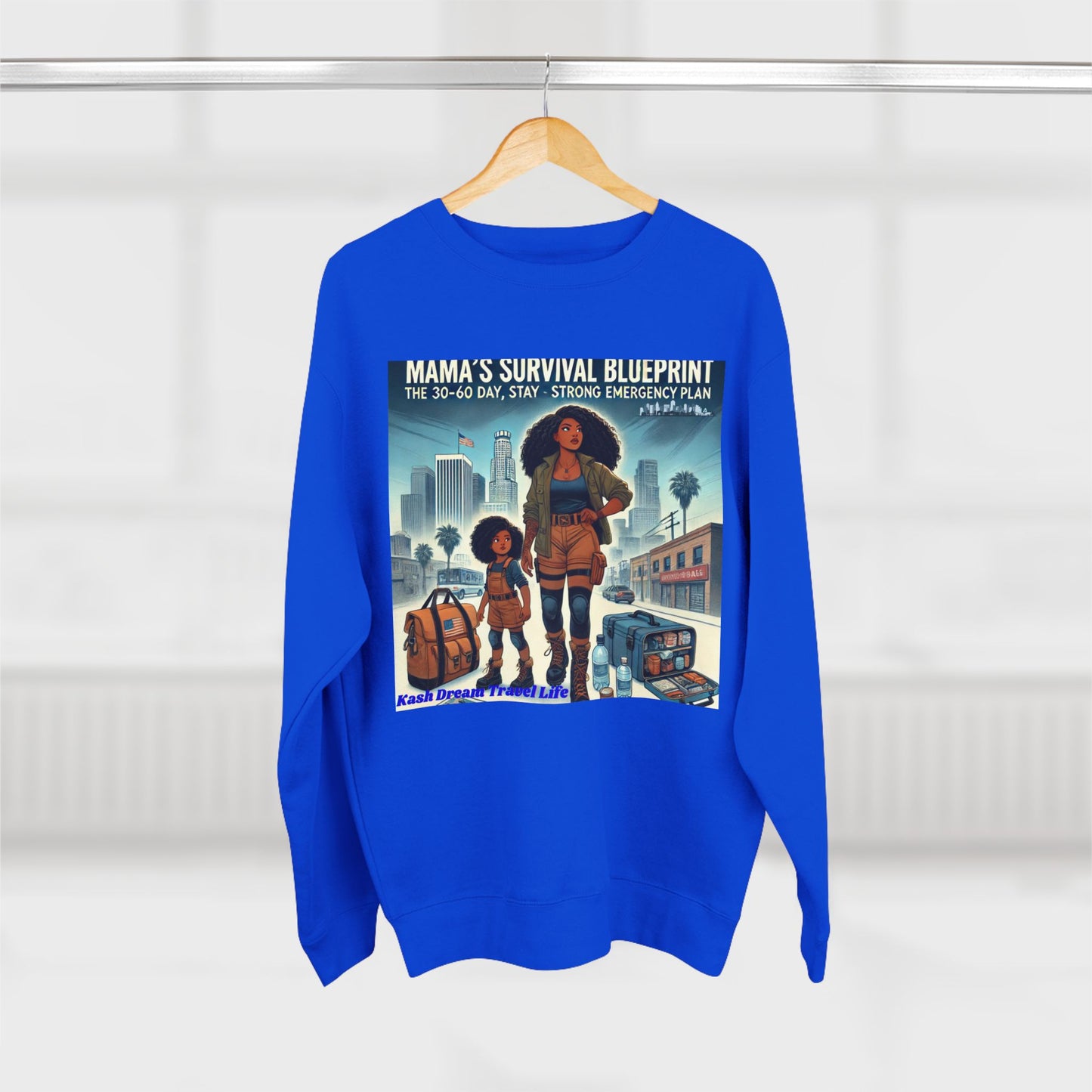 Mama's Survival Blueprint Unisex Crewneck Sweatshirt - Family Emergency Preparation