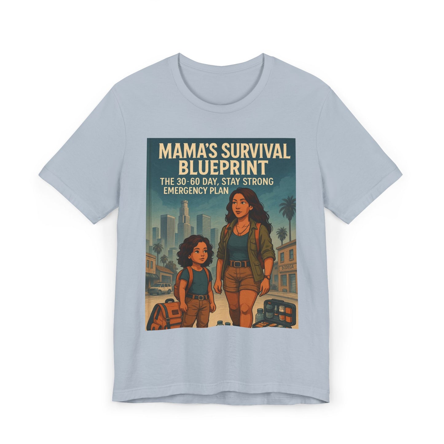 Mama's Survival Blueprint Latin Unisex Jersey T-Shirt - Empowering Family Design for Everyday Wear