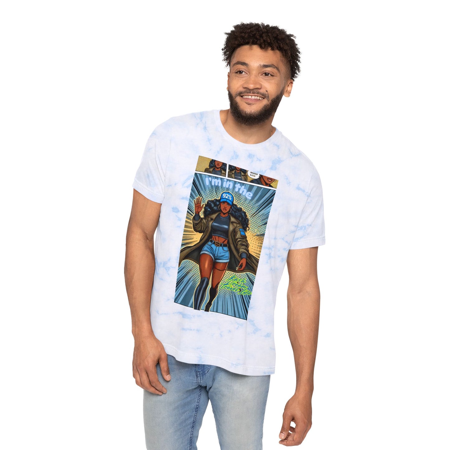 Cool Tie-Dyed Unisex Graphic T-Shirt - 'I'm in the 92'