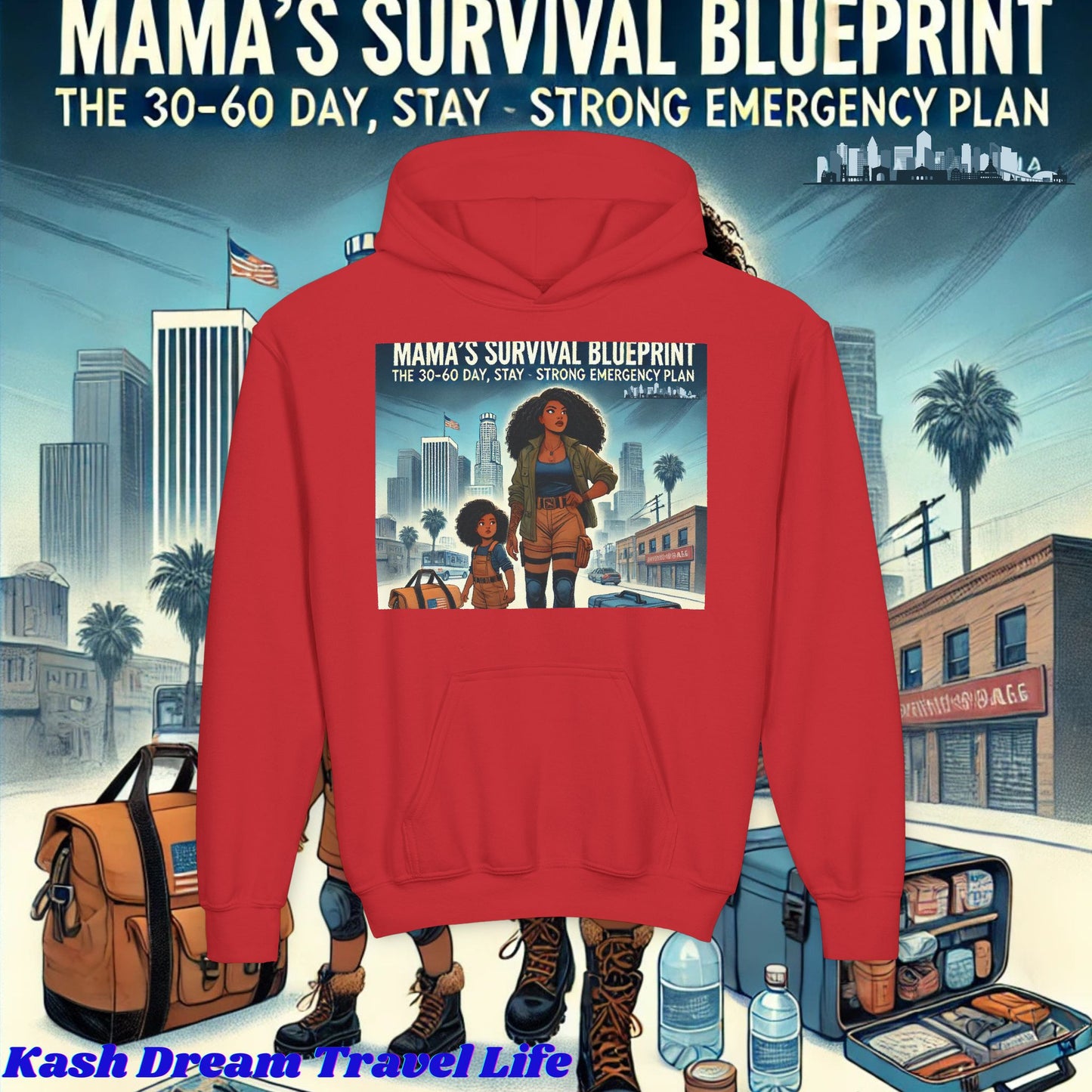 Mama's Survival Blueprint Youth Hoodie - Cozy & Inspirational Sweatshirt