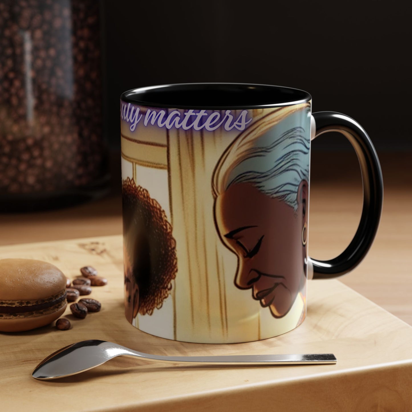 Kash Dream Travel Life Prayer Coffee Mug, Spiritual Mug, Black Family Accent Mug, Faith-Inspired Gift, Family Connection Cup