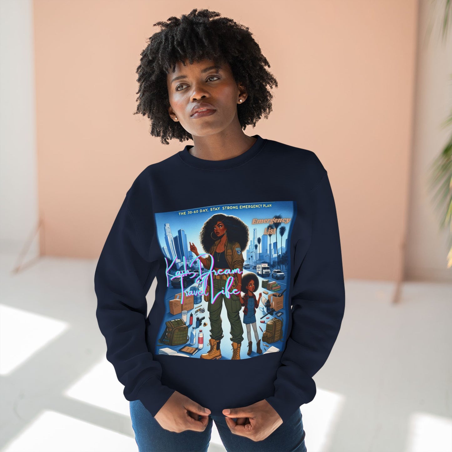 Emergency Preparedness Mama Family Sweatshirt featuring Mother Daughter Reminder