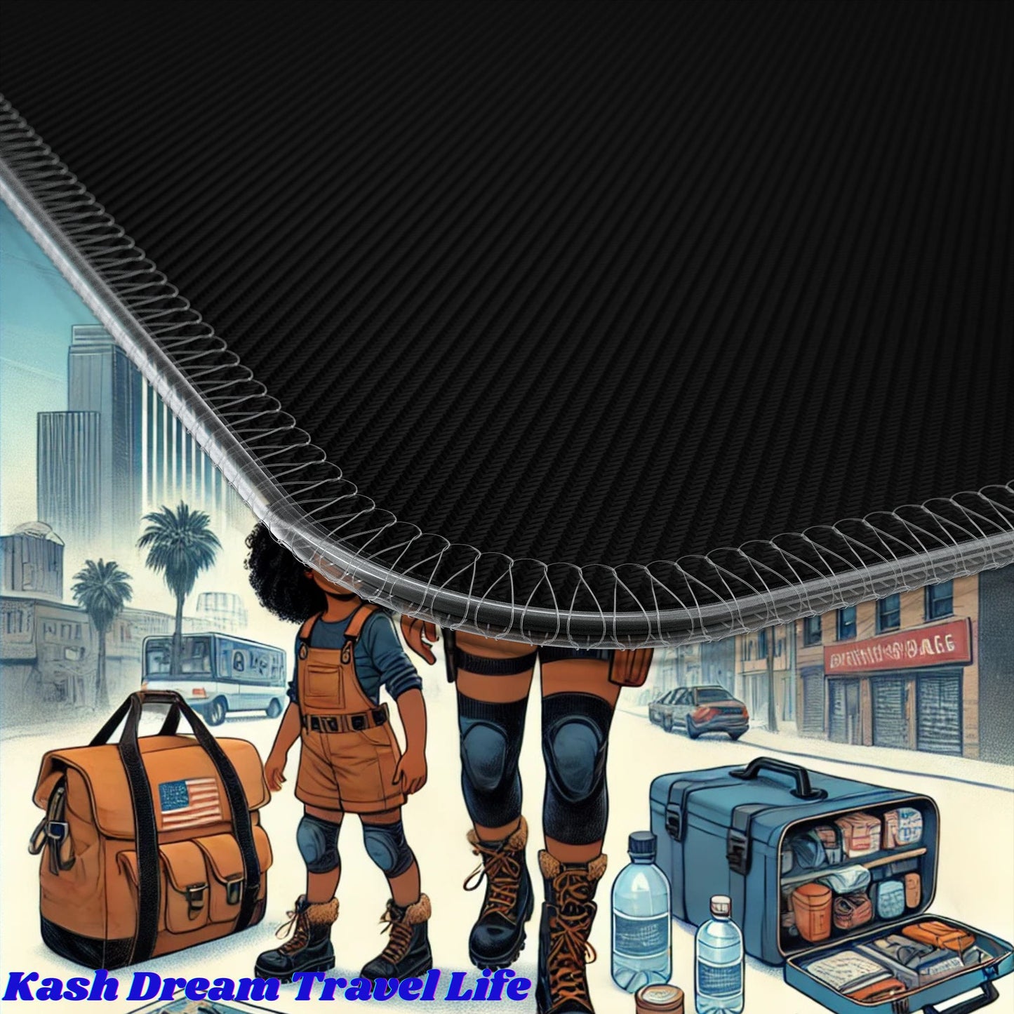 Wireless Charging LED Gaming Mouse Pad - Stylish Mom and Daughter Design