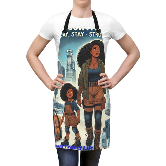 Kash Dream Travel Life Apron - Stylish Cooking Apron for Adventurous Moms & Families