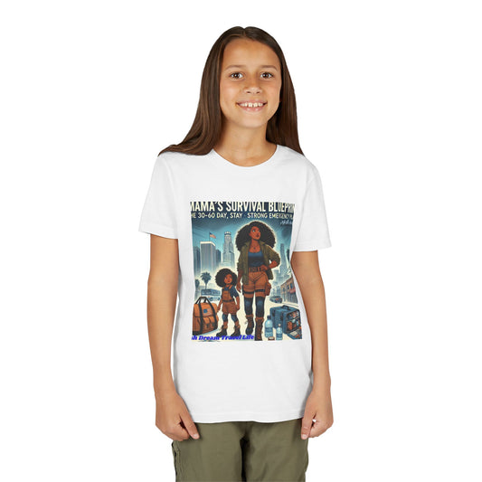 Mama's Survival Blueprint Youth Short Sleeve Tee - Empowering Graphic Tee for Kids